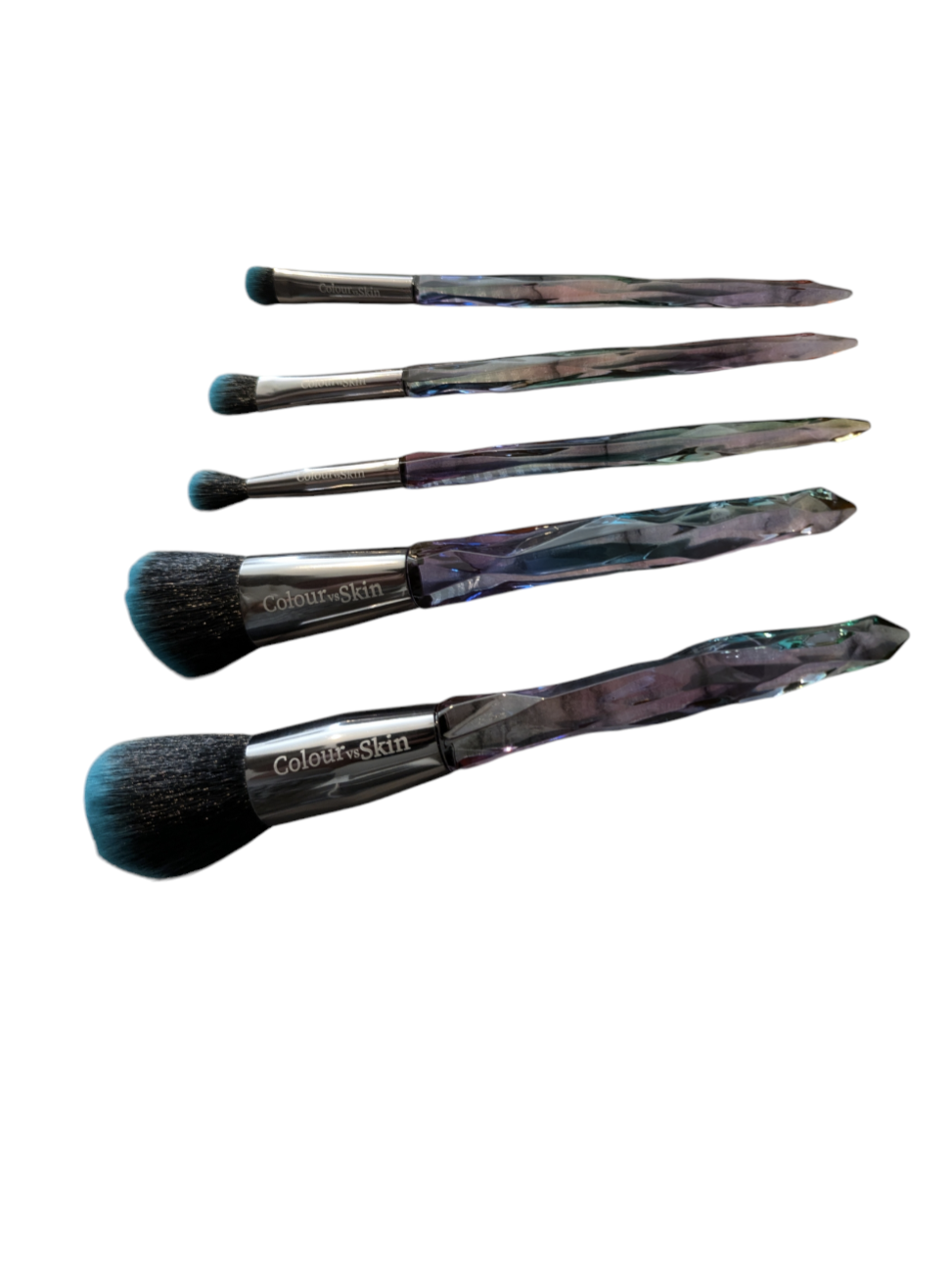 5 Piece Crystal look-multi makeup brush set