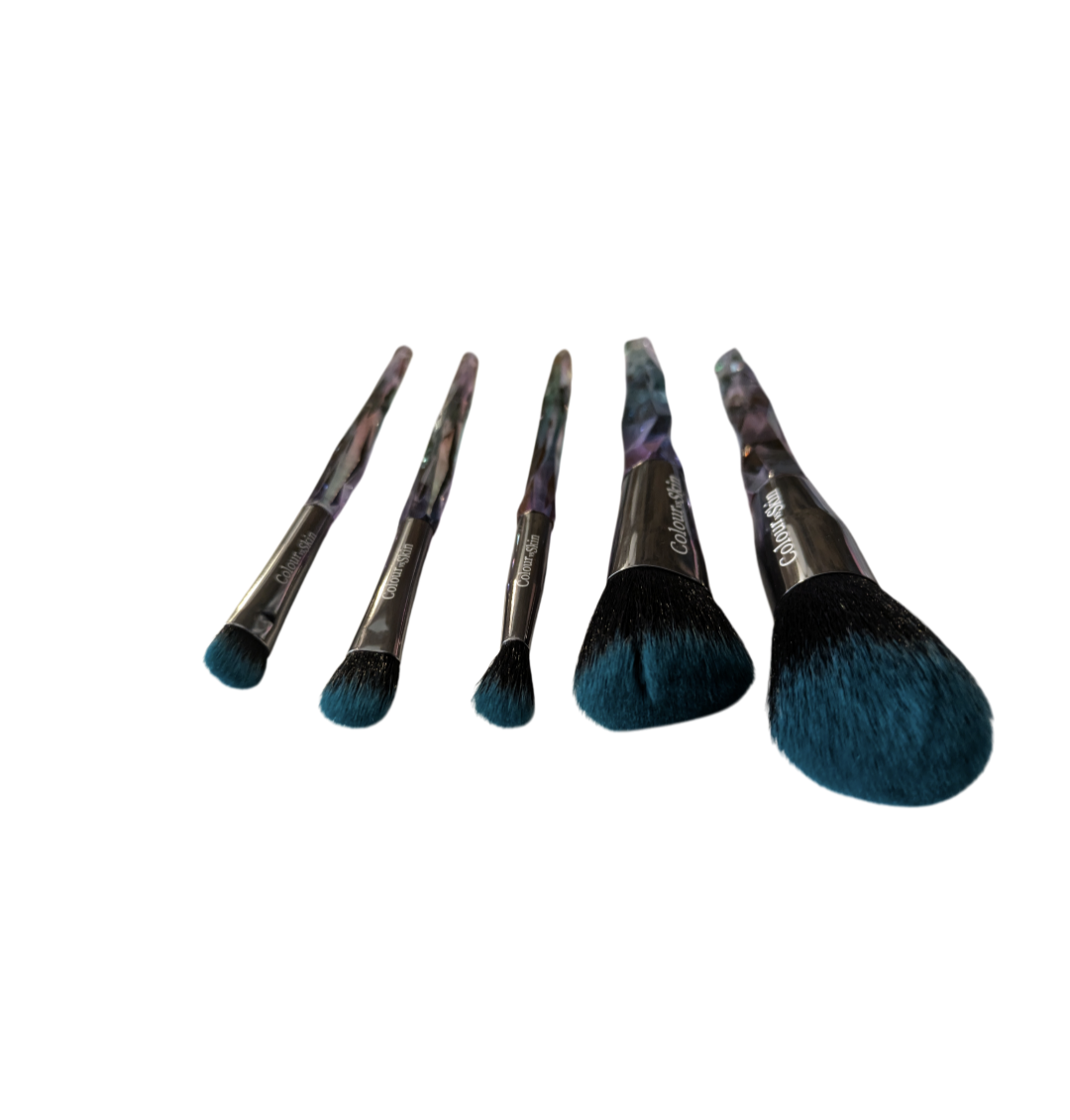 5 Piece Crystal look-multi makeup brush set