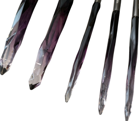 5 piece crystal look- purple makeup brush set